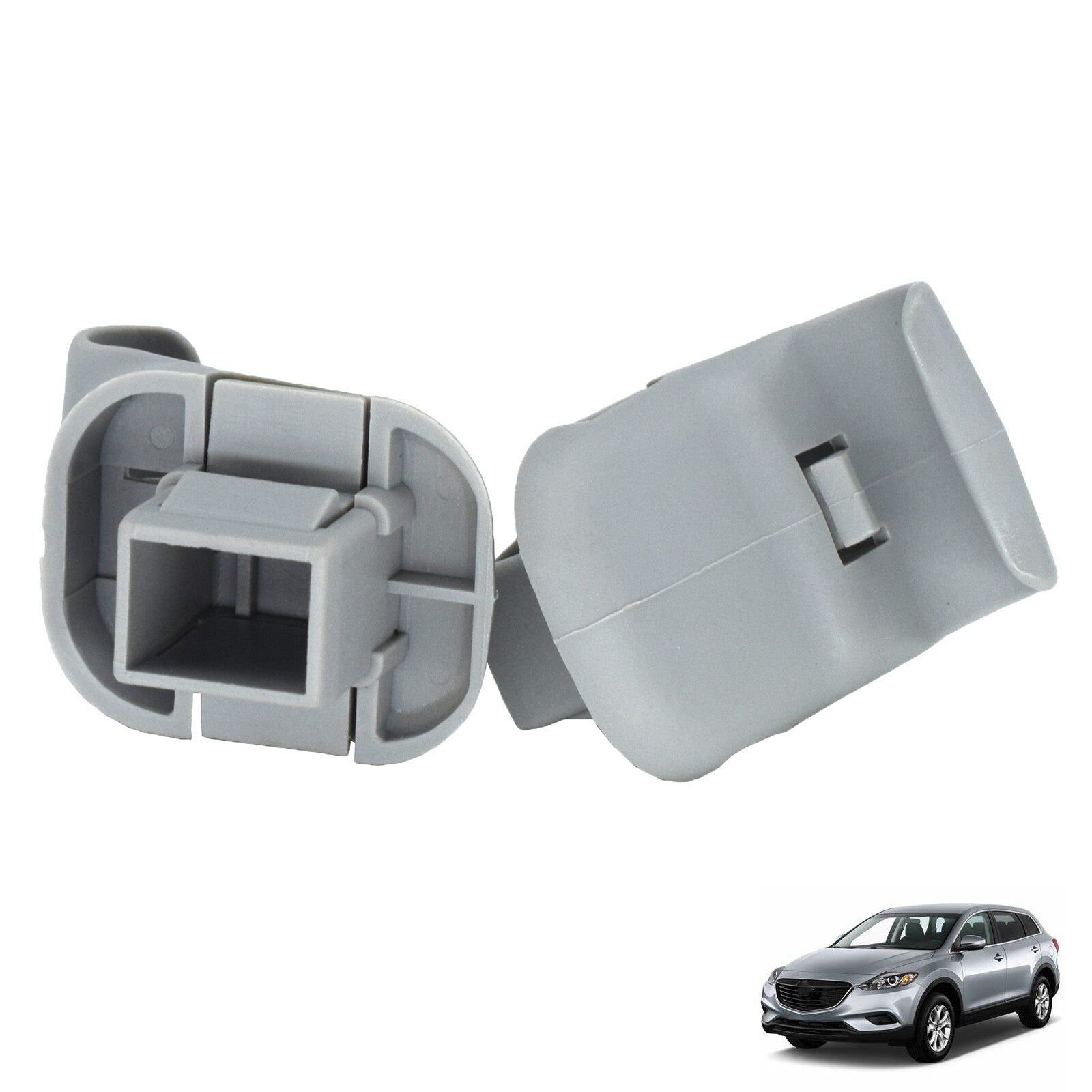 Pair For Mazda3 BK 6 GG1 CX-7 CX-9 RX-8 Gray Sun Visor Clip Hook LC6269261B77