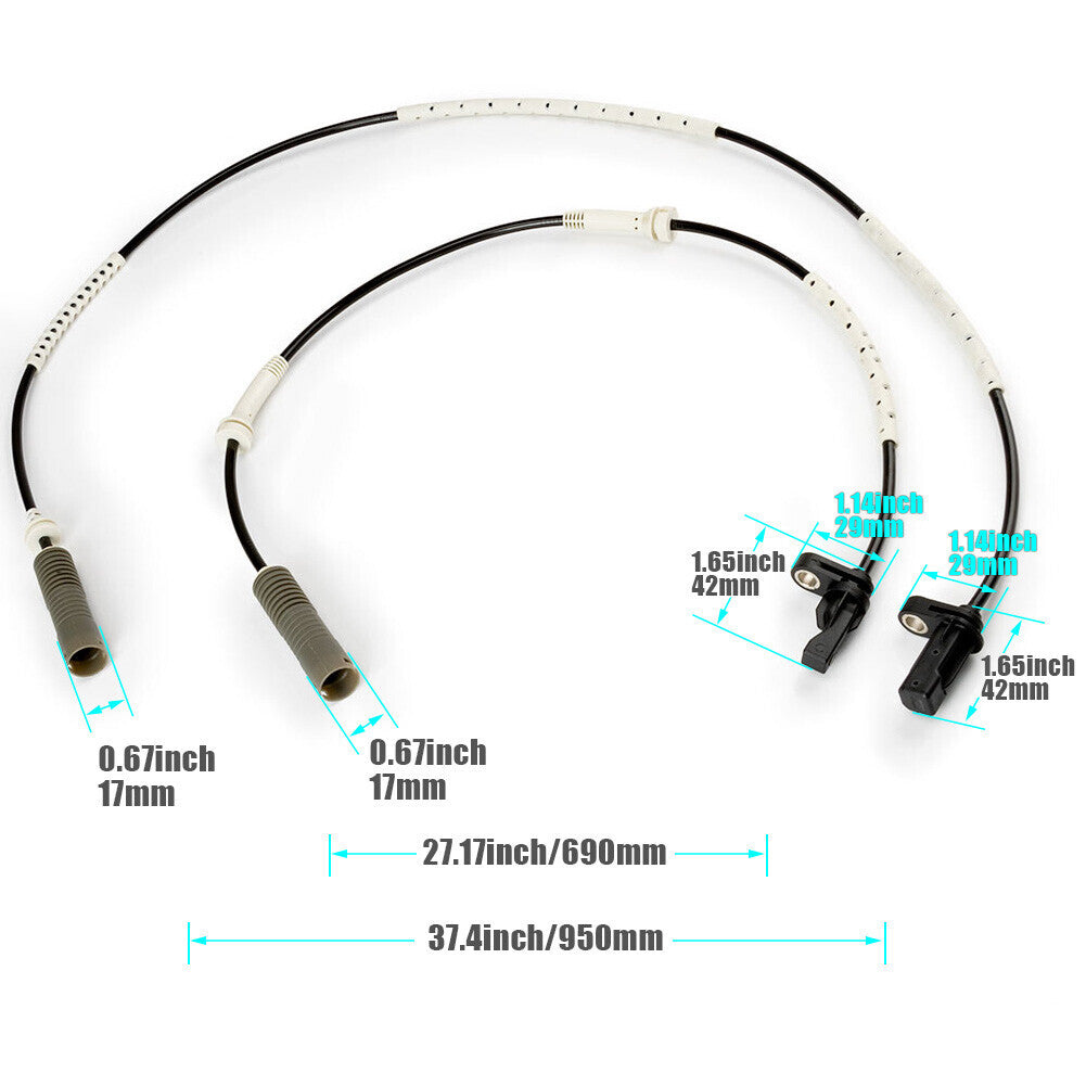 4X ABS Wheel Speed Sensor Front Rear LR for BMW 135i 335i 335is 328i 335d 3.0L