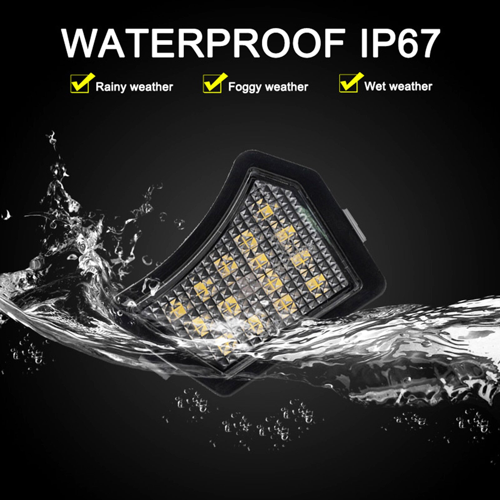 for Jaguar XE XF XJ XK for Volvo C30 C70 S60 White Wing Mirror Puddle Courtesy Light