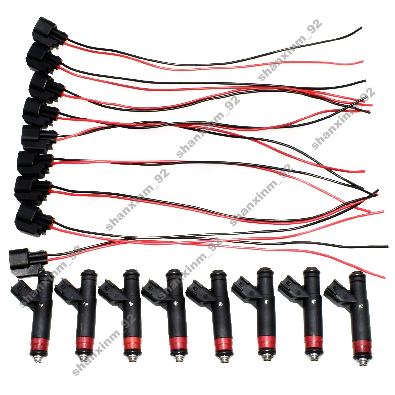 Fuel Injectors w/ Connectors Plugs for Dodge Durango 2001-2003 for Ram 1500 Pickup