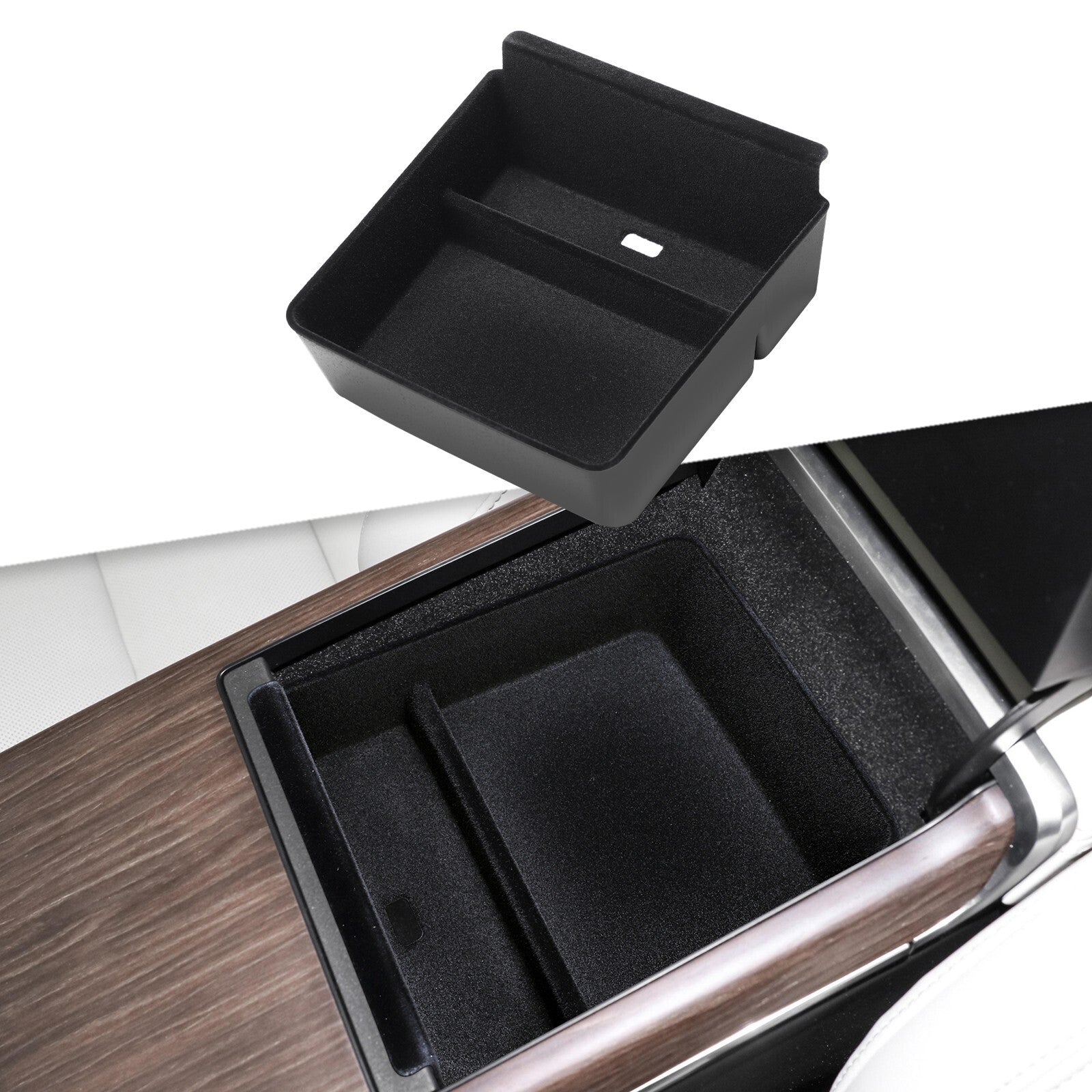 Car Armrest Storage Box for Tesla for Model S Center Console Tray Stowing Tidying