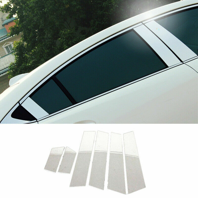 for Mazda 6 Atenza 2014-16 Stainless Chrome Exterior Window BC-Pillar Decoration