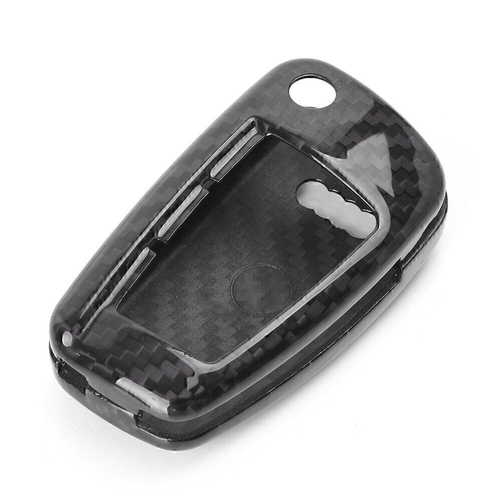 Real Carbon Fiber Car Remote Key Cover Shell Case for Audi A3 A4 A6 TT R8