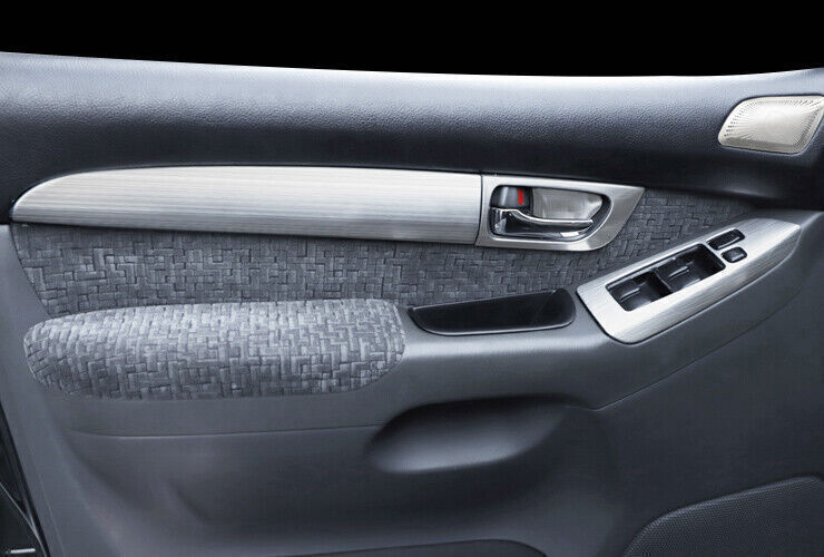 Steel Silver Inner Door Panel Strip Cover Trim for Toyota Prado FJ/LC150 03-2009