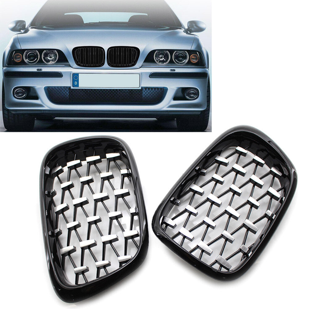 Front Kidney Grille Diamond Meteor Latest Style for BMW E39 5-Series 1999-2003