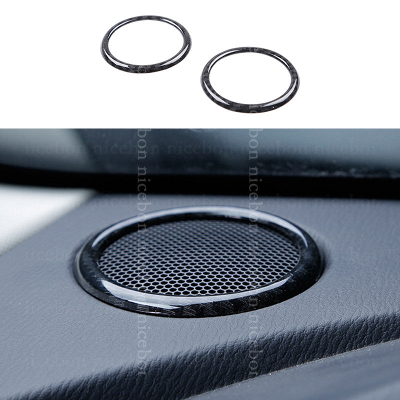 2P Carbon fiber color Speaker Cover Loudspeaker box Fit for Mazda CX-3 CX3 16-18