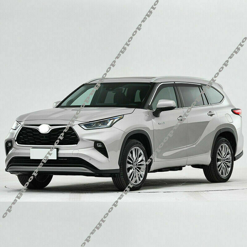 for Toyota Highlander 2020-2023 Chrome Window Visors Vent Shades Sun Rain Guard