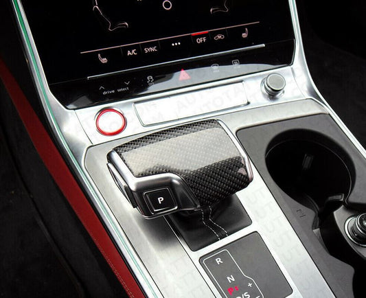 Gear shift knob sticker for Audi for A6,A7, S6, S7, Q8, SQ8 (carbon fiber) 2019-2021