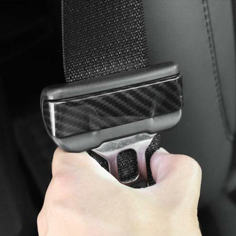 for Ford F150 F-150 2015-2020 Carbon Fiber Inner Safety Belt Buckle Cover trim
