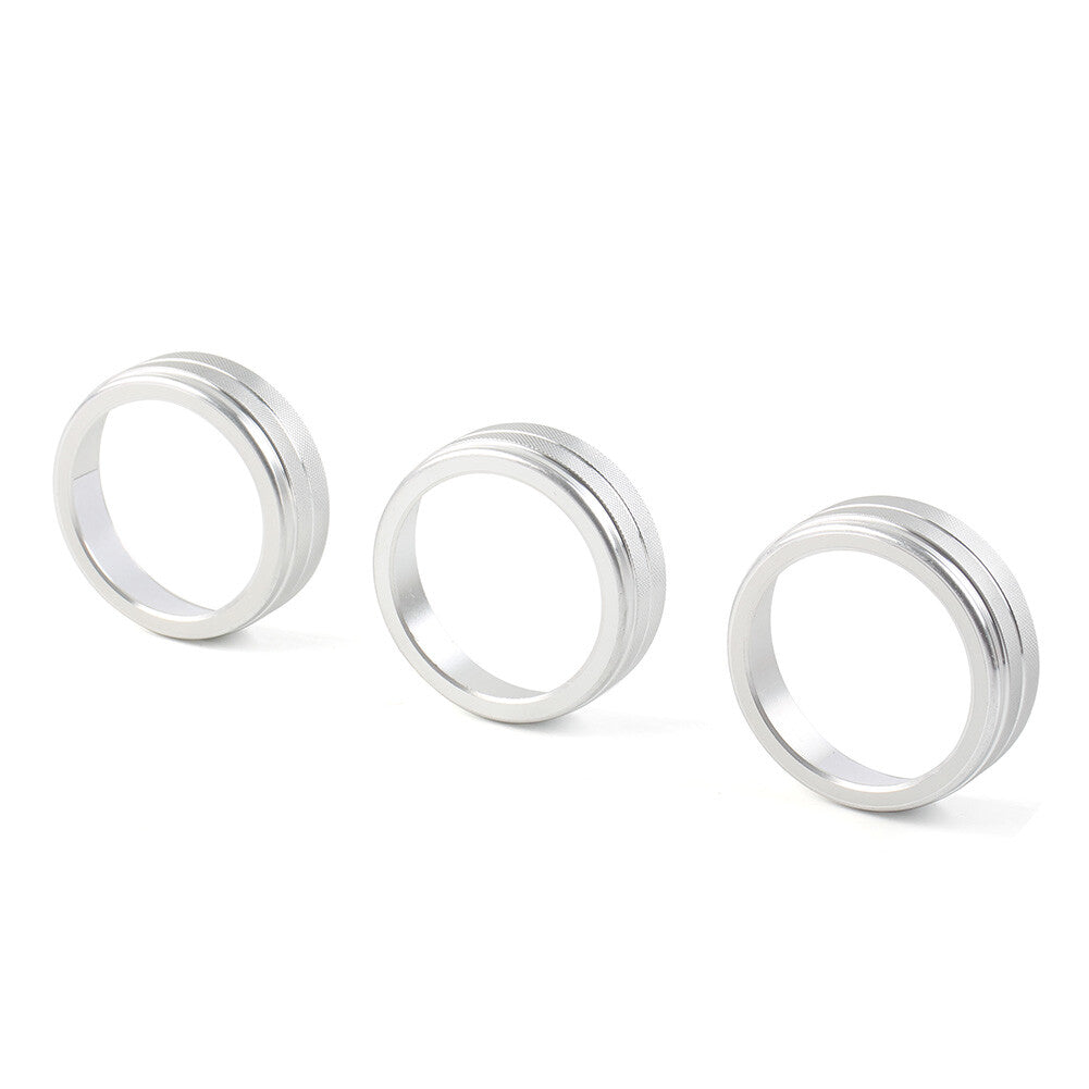 AC Climate Control Ring Knob Cover for VW for Golf for Jetta for Tiguan for Passat Atlas Silver