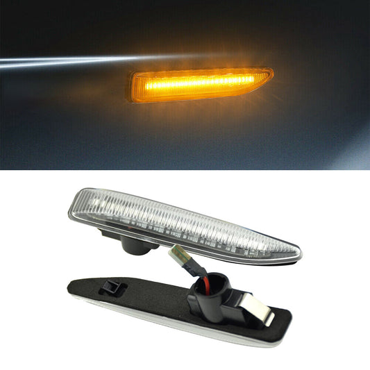 2X Side Marker Signal Lamp Light White For 7 Series E65 E66 E67 E68 2001-2008