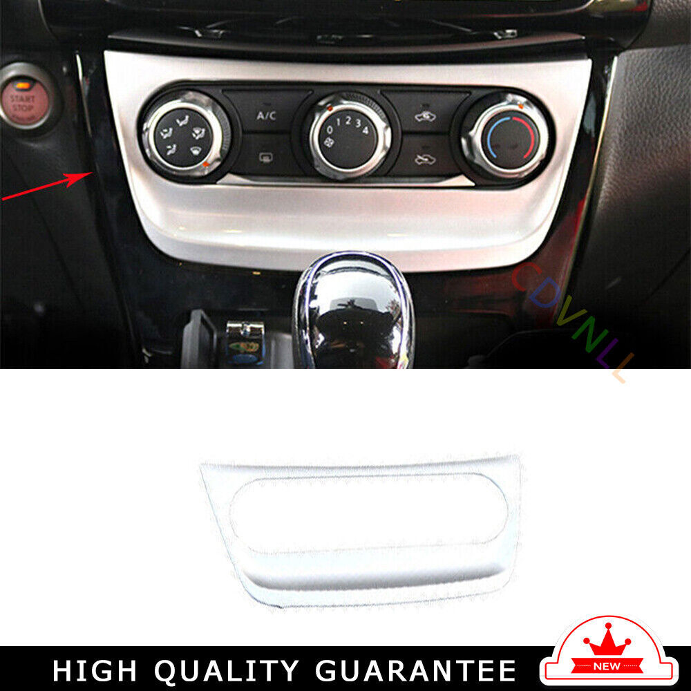 Central Console AC Button Cover Decor for Nissan Sentra Sylphy 2013-19 Silver