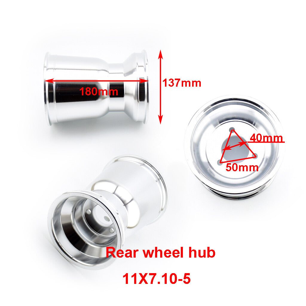 5'' Go Kart wheel Rim 11x7.10-5 Aluminum Alloy Rear Wheel Hub Drift Car Karting