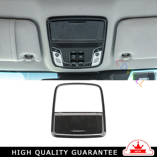 Front Reading Lamp Frame Cover Trim for Honda Accord 10th 2018-2022 Carbon Fiber