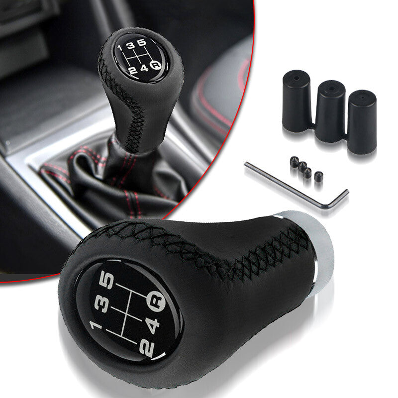 5 Speed Universal Car Manual Shift Knob Gear Stick Shifter Lever Aluminum Black