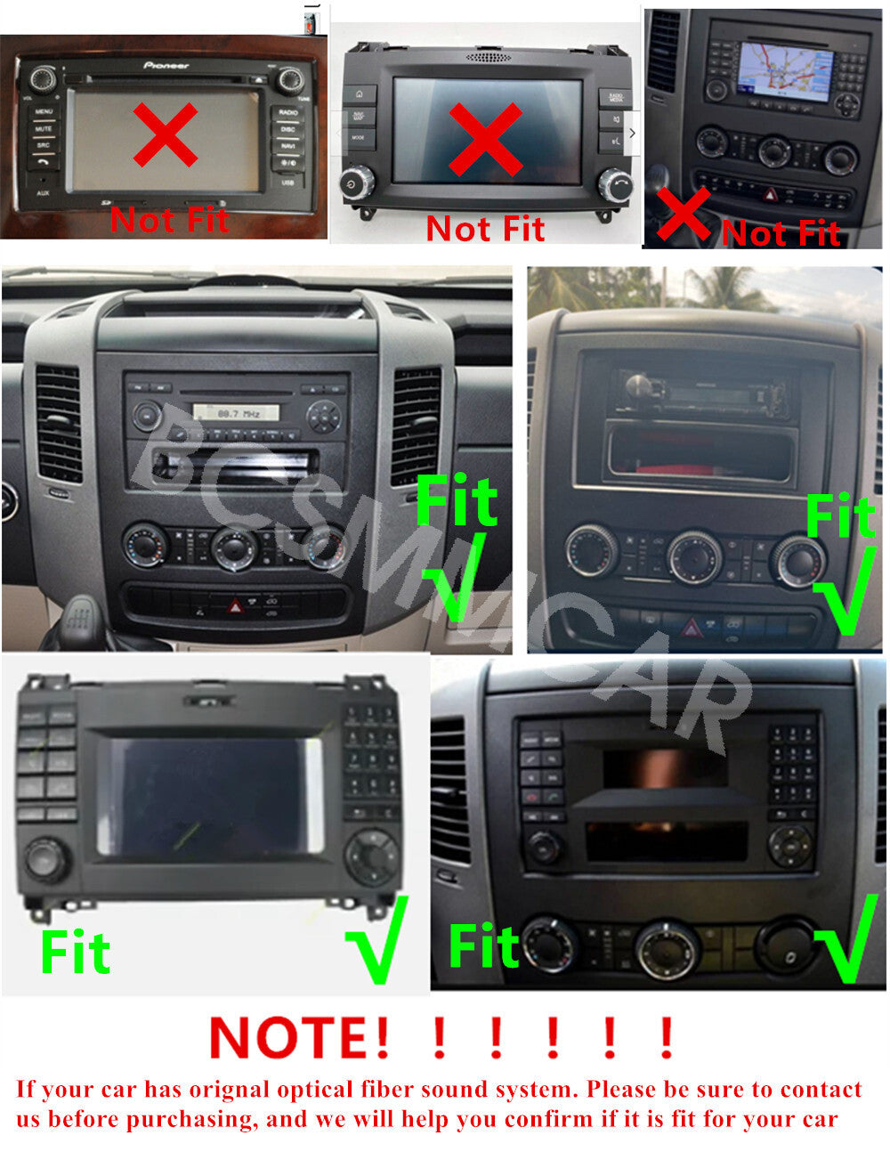 Fit for Mercedes Benz Sprinter 2006-2017 Car GPS Android 13 Radio Stereo Wifi