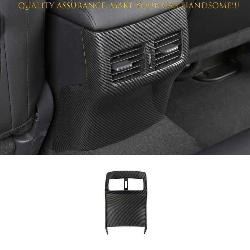 for Mazda 3 Axela 19-2023 Carbon Fiber Look Rear Air Outlet Anti-Kick Panel Trim