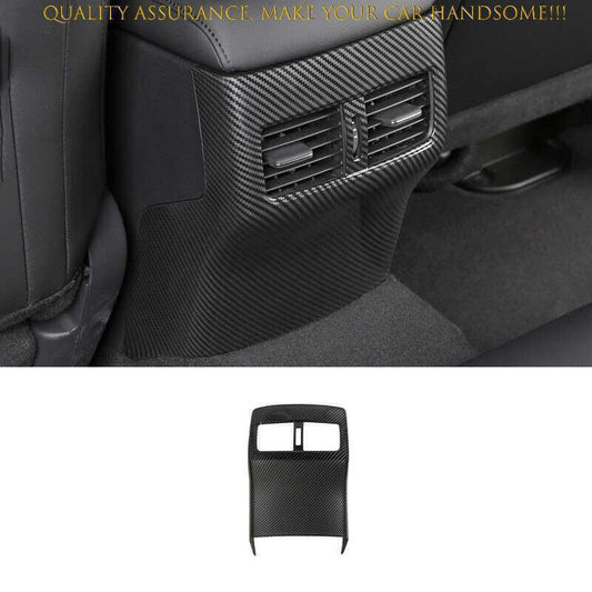for Mazda 3 Axela 19-2023 Carbon Fiber Look Rear Air Outlet Anti-Kick Panel Trim