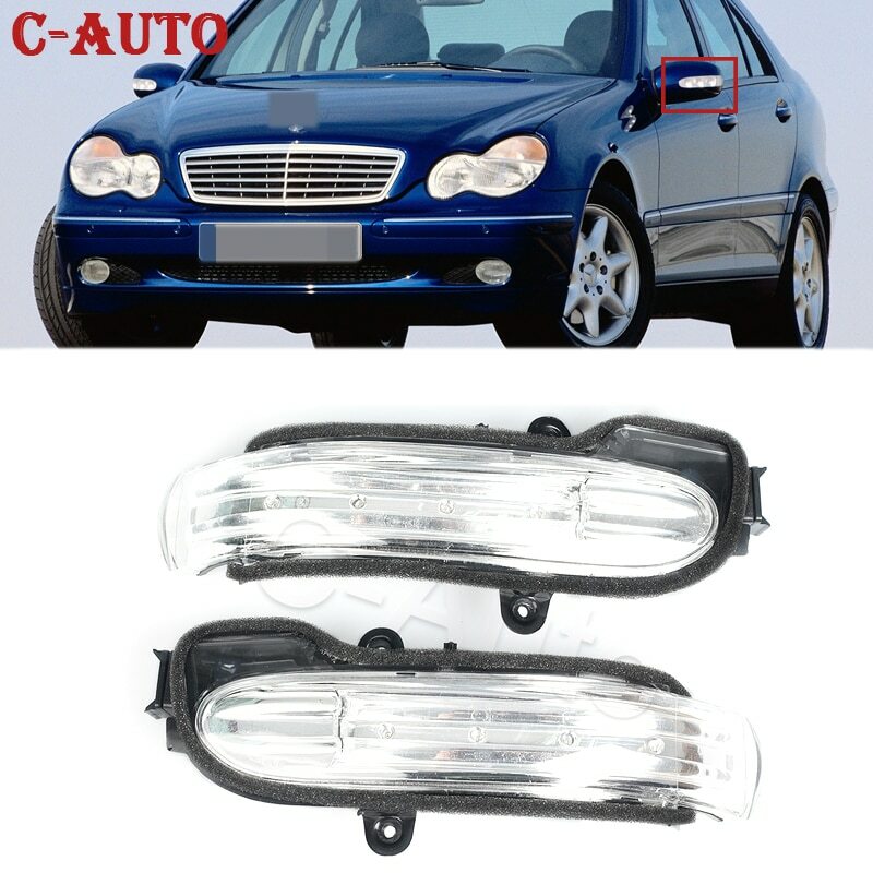 Pair Rearview Mirror Turn Signal Indicator Lamp for Mercedes-Benz W203 2004-2007