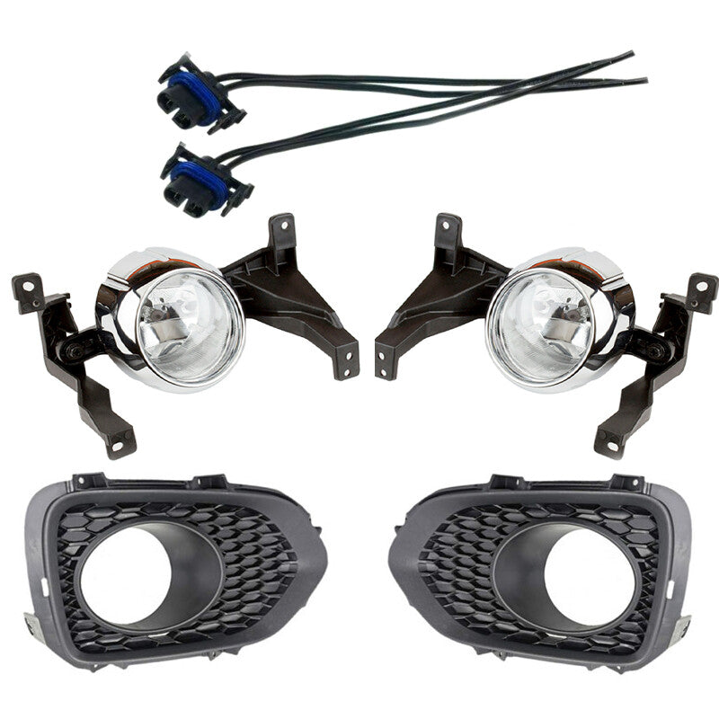 Set Front Bumper Fog Light Lamp Cover Connector for KIA Sorento 2010-2012