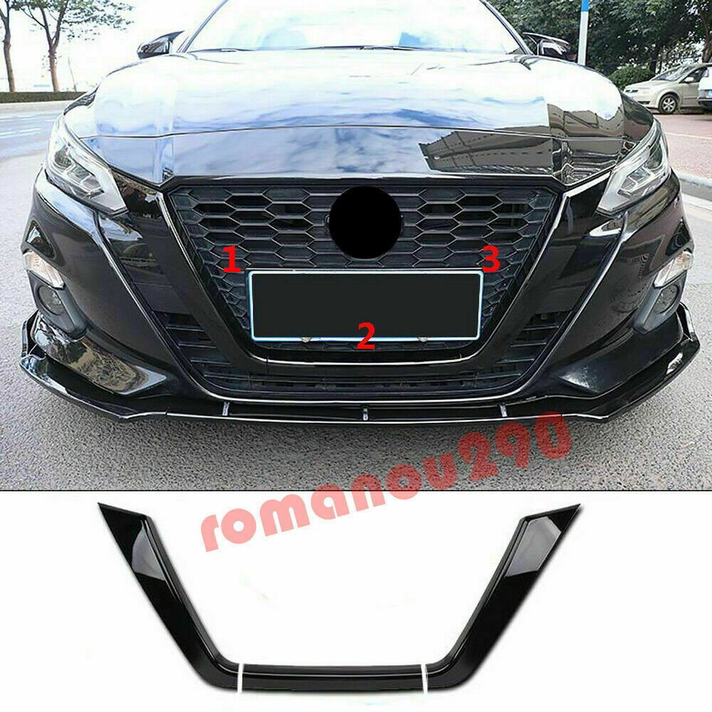 for Nissan Altima 2019-2022 Glossy Black Car Front Grille Mesh Frame Cover Trim