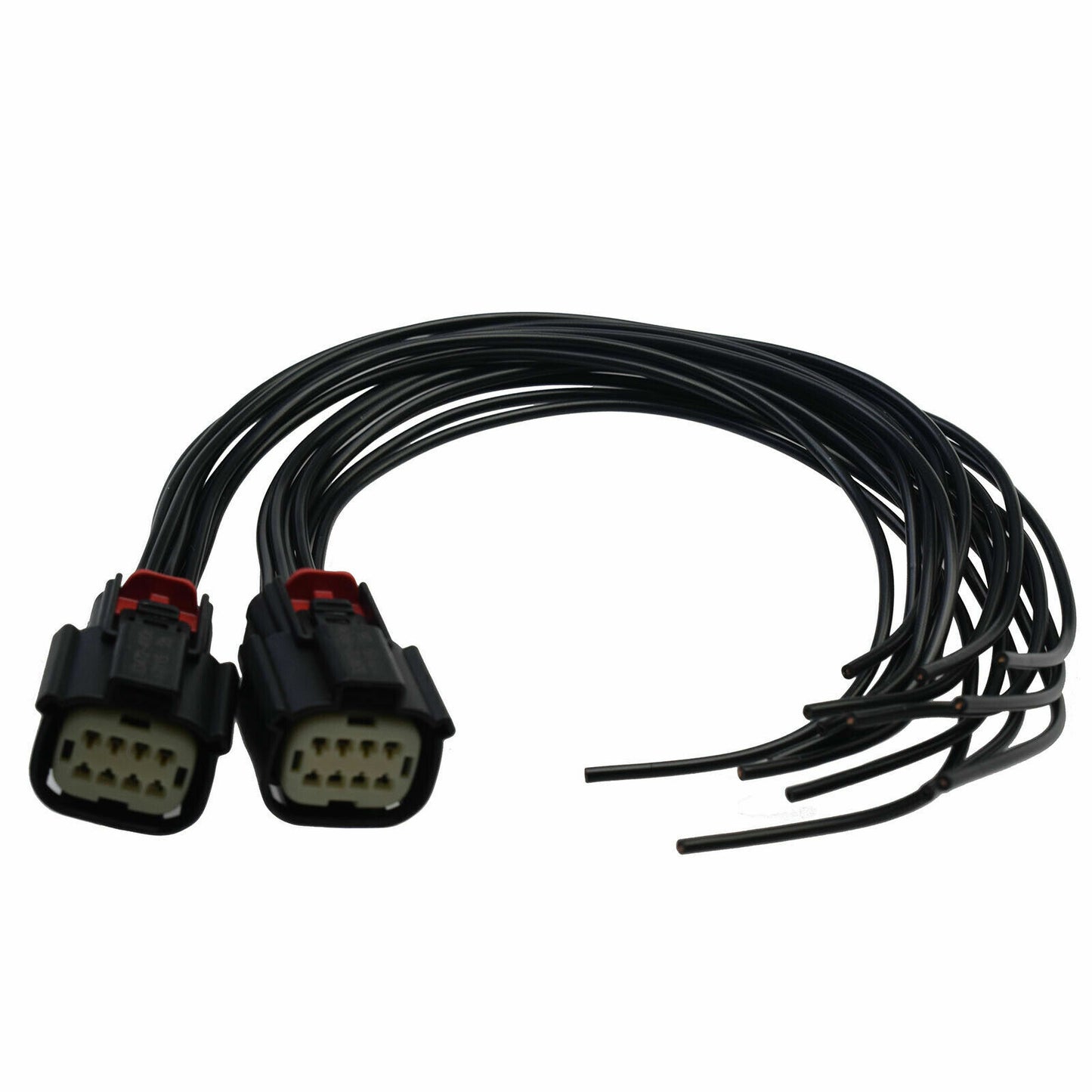 2-Piece Headlight Connector Pigtail 6-Pin 8-Way for 2016-18 for Chevrolet Camaro