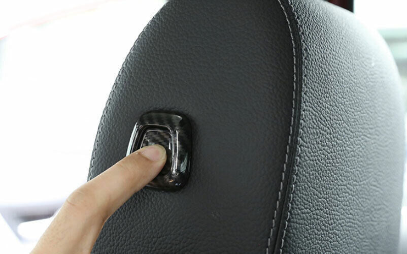 for Benz GLE GLS 2020-23 ABS Carbon Fiber for Seat Headrest Switch Button Cover Trim