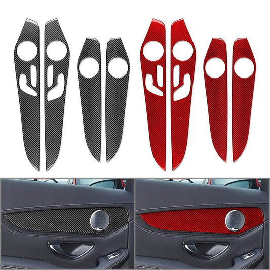 Carbon Fiber Interior Door Panel Cover Trim for Benz C Class W205 2014-2021