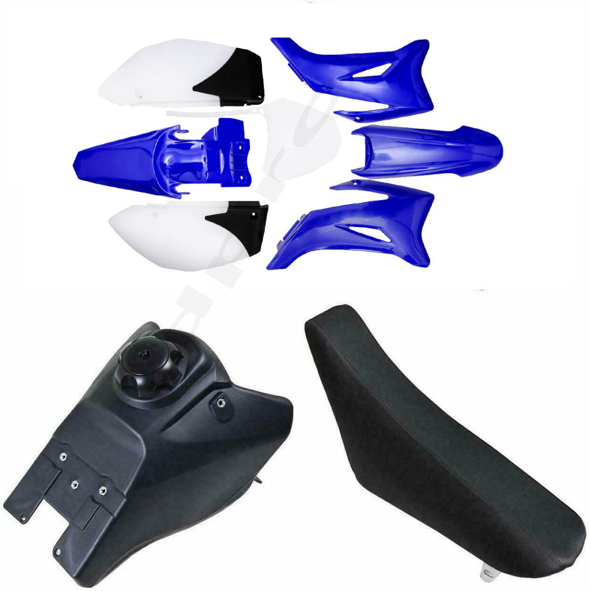 High- for seat airbox with blue plastic mudguards for Yamaha TTR110 motorcycle/motocross bike