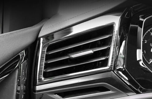 for Volkswagen for Jetta Mk7 2019-2022 Steel Black Console L&R Air Outlet Vent Trim