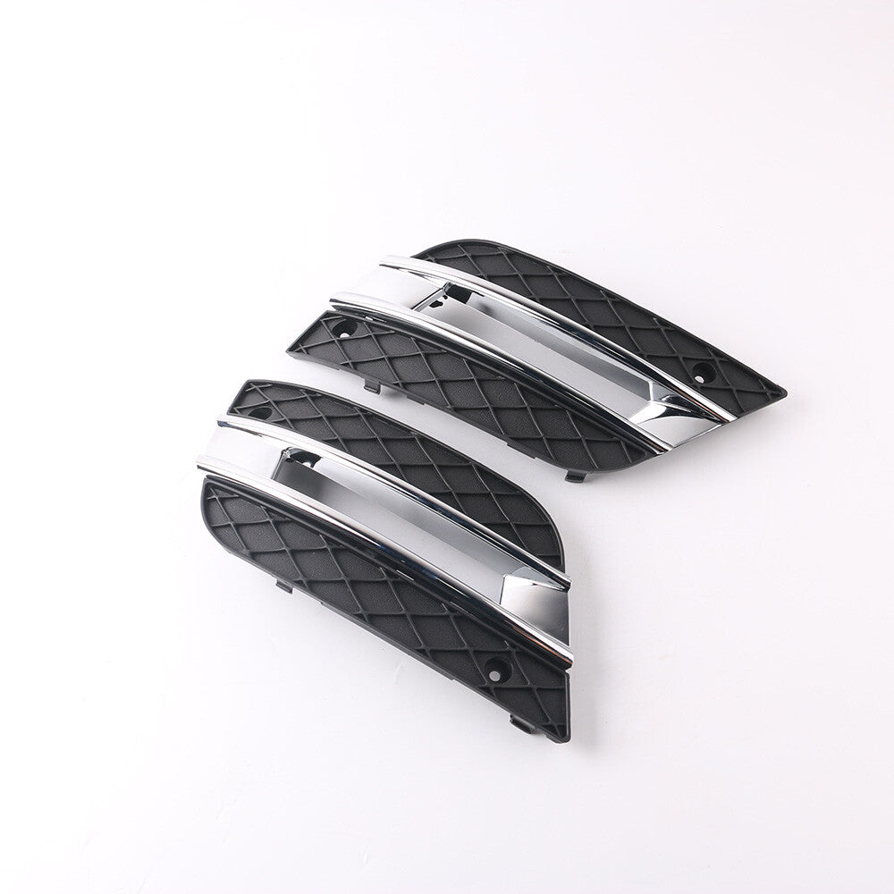 Pair Front Bumper Grille Chrome Fog Light Cover for Mercedes ML350 ML450 2009-11