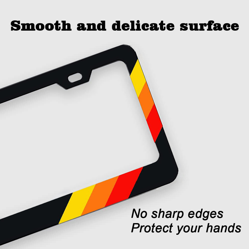 for Toyota Accessories Tri 3 Color Car SUV License Plate Frame Black Metal Cover