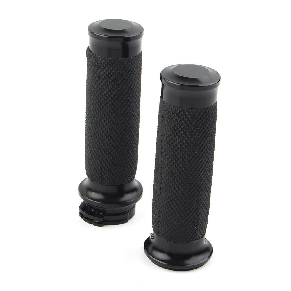 1 Black Handle Bar Hand grips Fits for Harley Touring Sportster XL883 XL1200