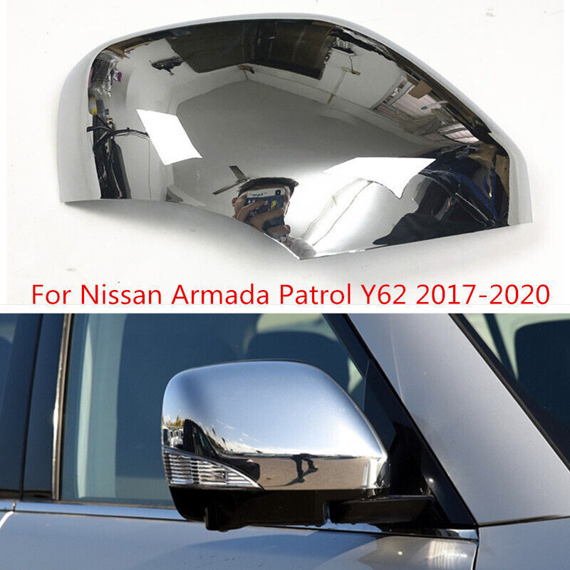 Chrome RH Rearview Mirror Shell Cover Cap for Nissan Armada Patrol Y62 2017-2020