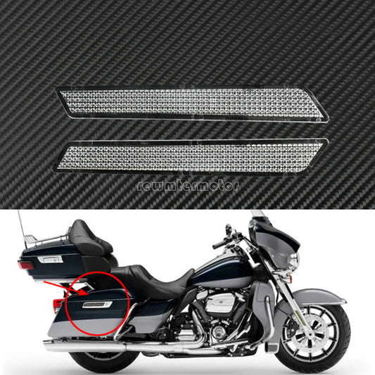 Clear Saddlebag Guard Latch Cover Reflectors Fit For Touring Road Glide 14-19