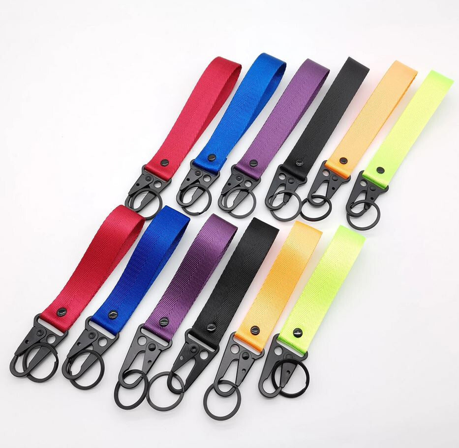 1-Piece Car Keychain/Key Ring with Lanyard, Car Accessories, Black, 19cm, Suitable for Toyota
