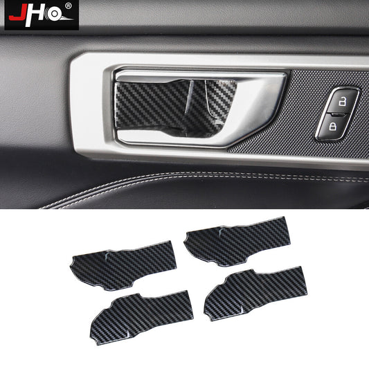 Carbon Fiber Car Inner Door Handle Bowl Panel Cover Trim for Ford Explorer 2020+