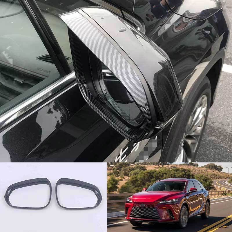2PCS Carbon Fiber Rear View Mirror Frame Cover Trim for Lexus NX 250 350h 22-24