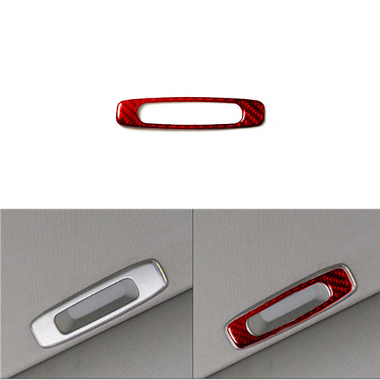 Red Carbon Fiber Sunroof Handle Decorative Trim Cover for Toyota for Camry 2007-2011