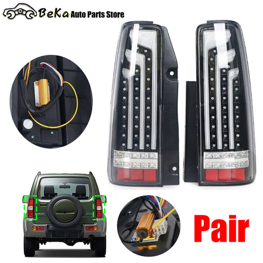 A pair of rear LED taillights and brake lights for the for SUZUKI for JIMNY SN413 hardtop 1998-2017.