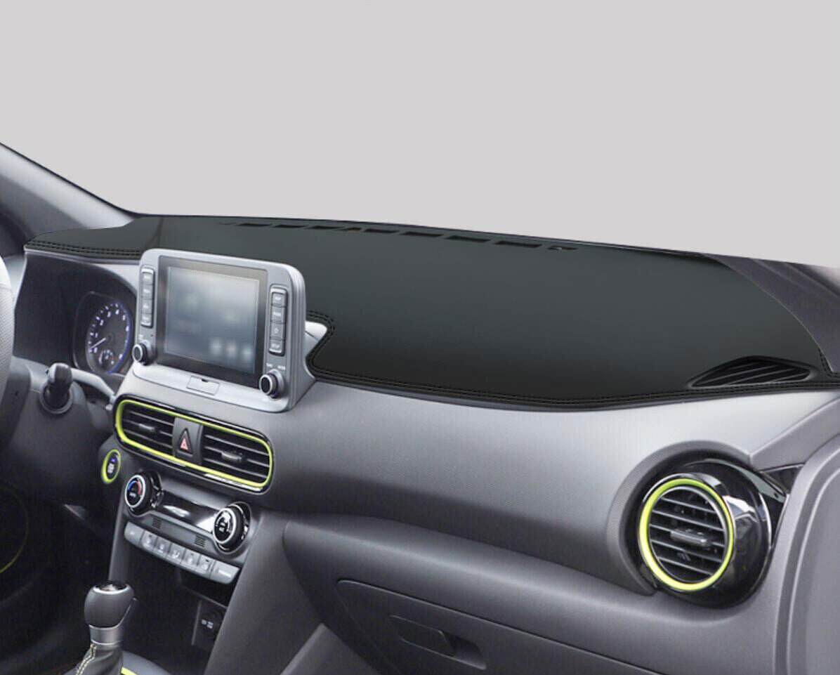1X PU leather Dashboard Dash Mat Non-slip DashMat Shade for Hyundai Kona 2018-23