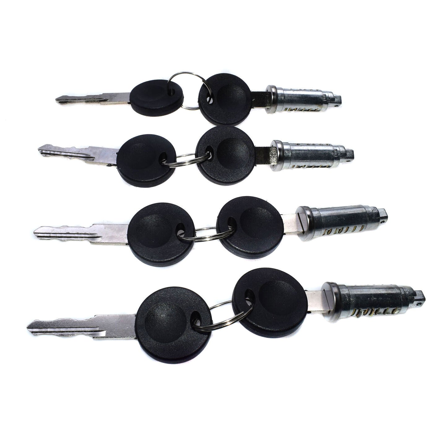 for VW EuroVan TRANSPORTER MK4 T4 4Pcs Door Lock Cylinder Barrel Key 701837205