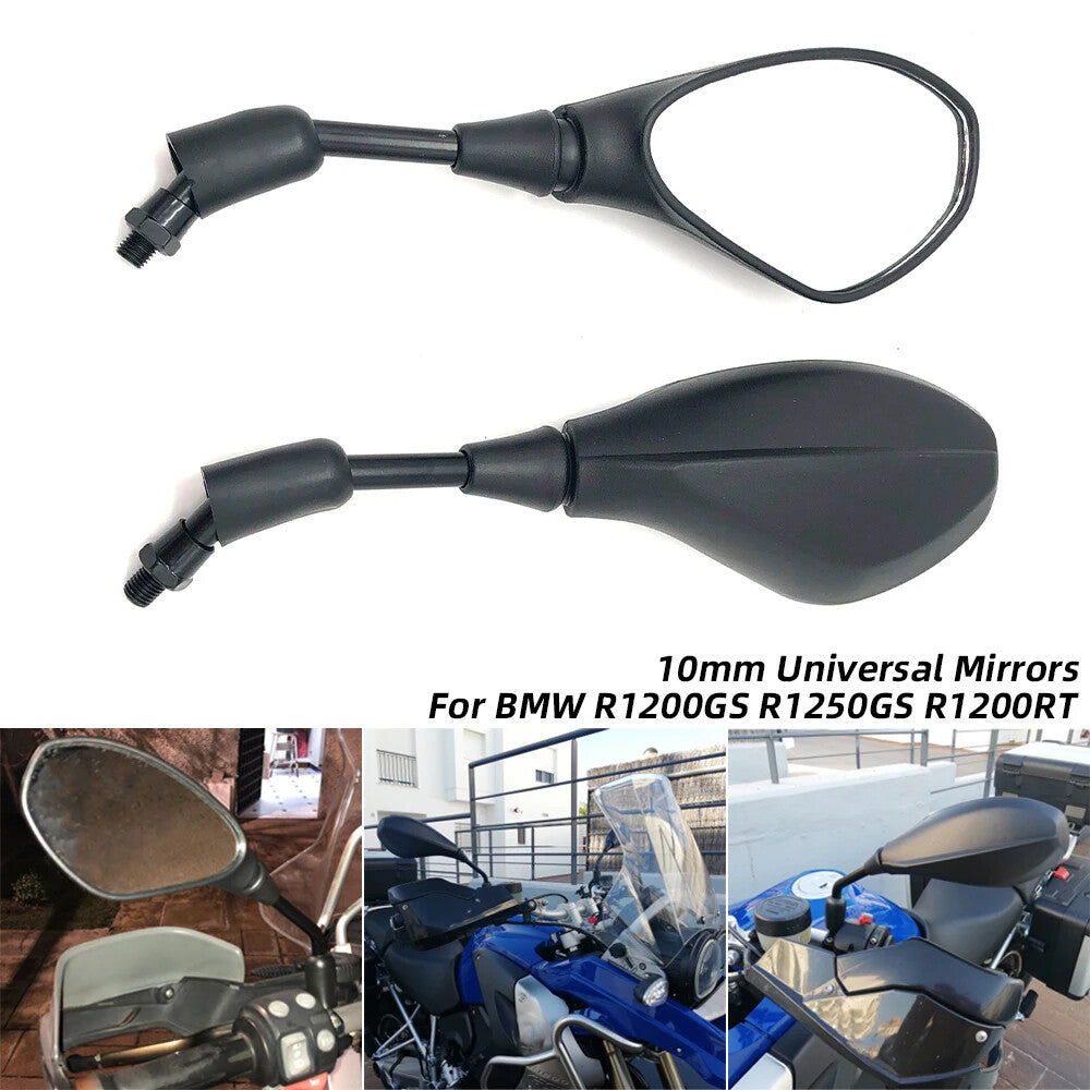 Universal 10mm Rearview Rear Housing Side Mirrors R1200RT R NINE T R9T S1000R