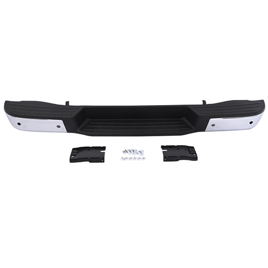 Chrome Steel Rear Bumper Assembly for 2012-2017 for Nissan NV W/ Park Holes