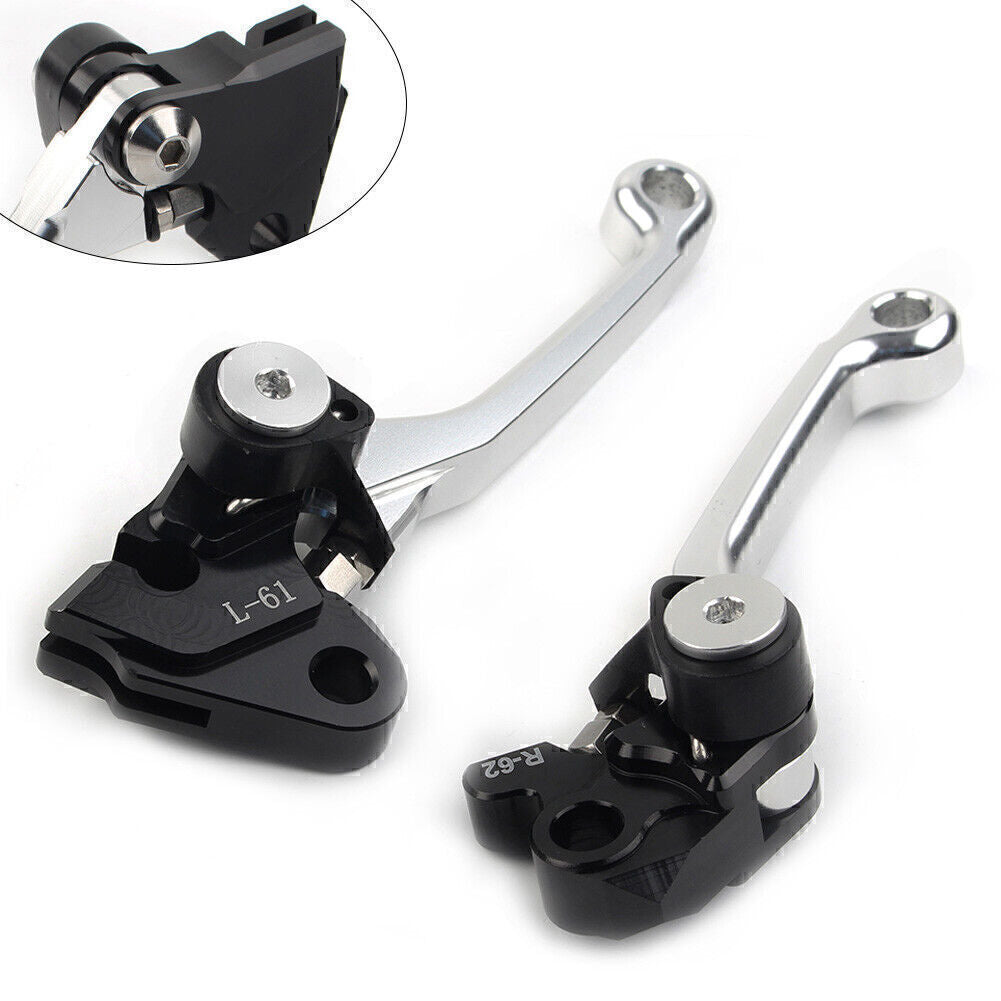 Fit for Kawasaki KX450F 2006-2010 2012 Pivot Dirt Clutch Brake Levers SILVER