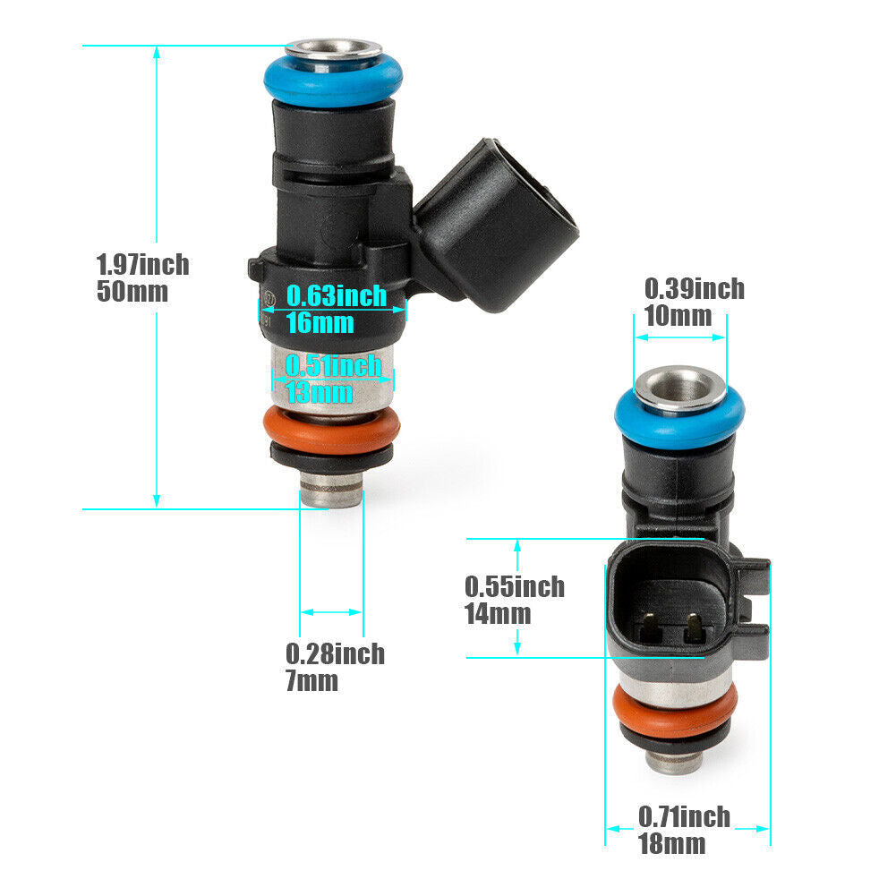 2xFuel Injector 2521068 for Polaris Sportsman Ranger XP 900 Ranger Crew 570 New