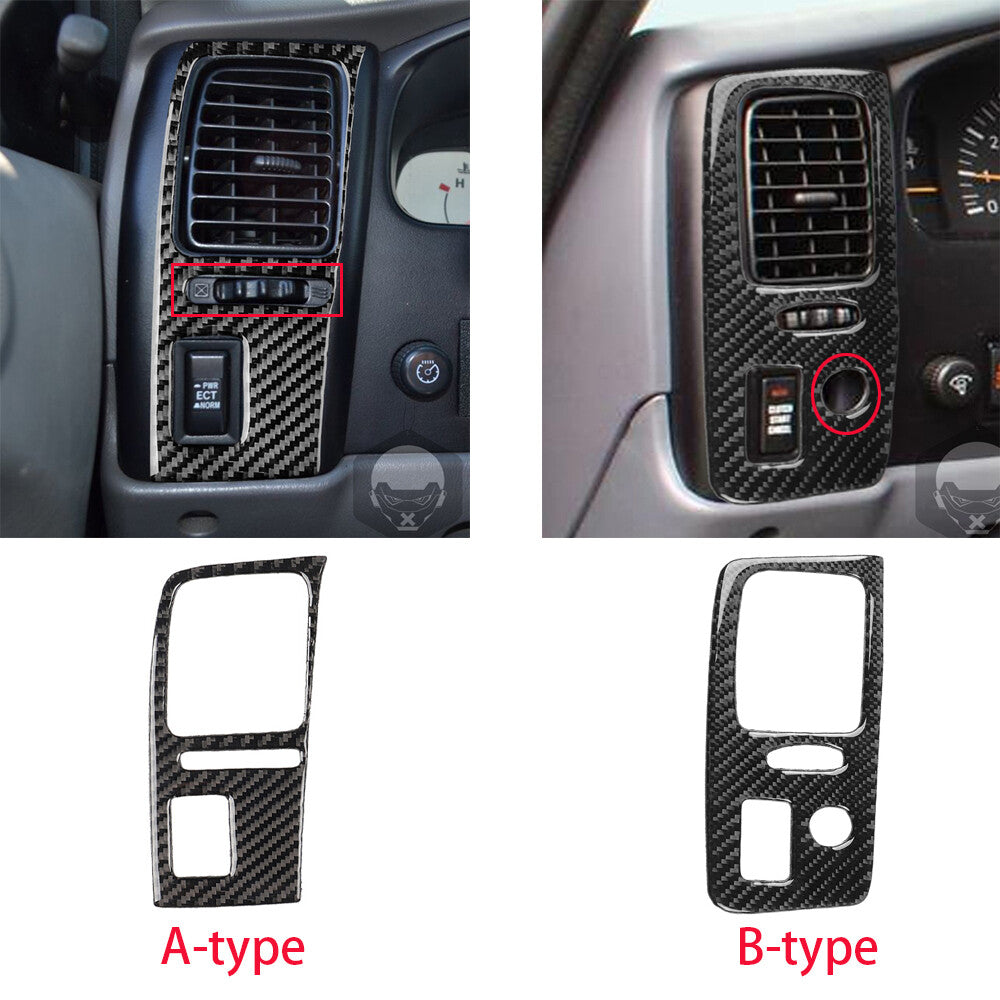 Carbon Fiber Driver's Dashboard Air Vent Outlet Cover for Toyot@ Tacom@ 2001-04