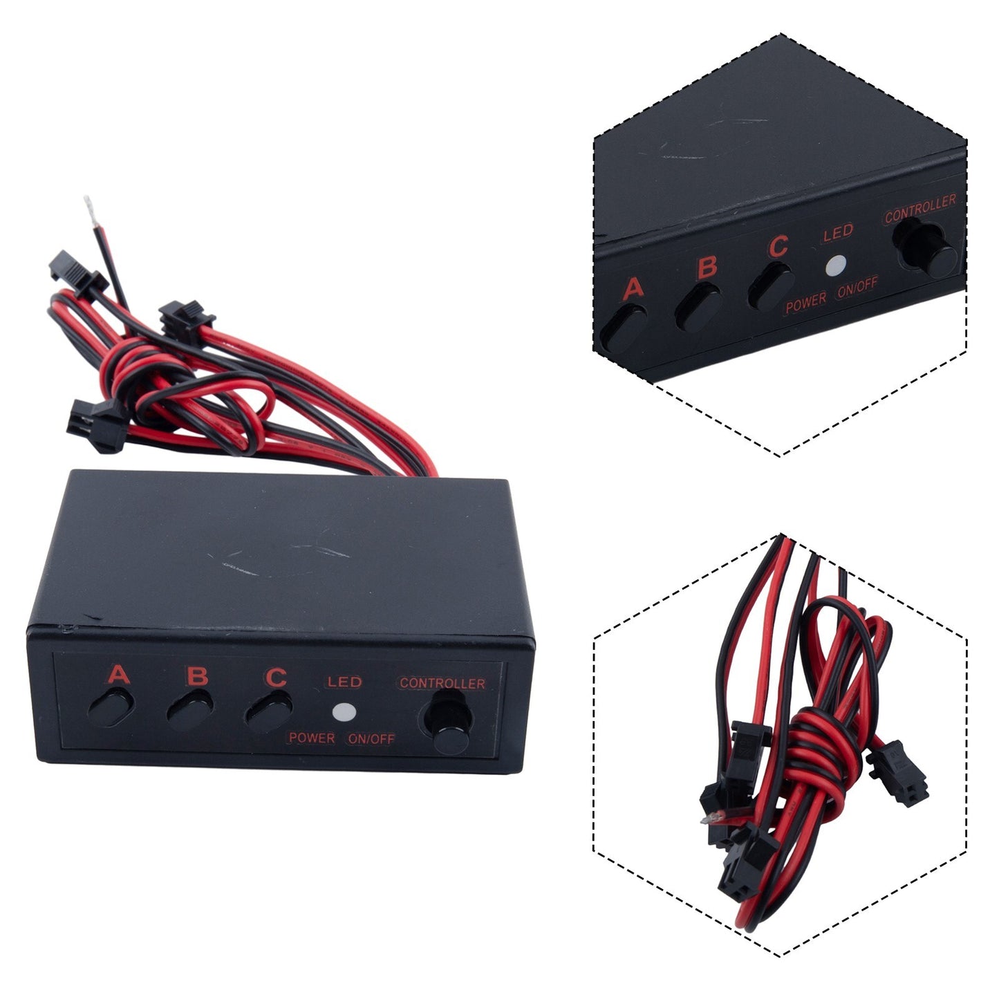 8Ways LED Strobe Flash Light Lamp Flasher Flashing Controller Box UK