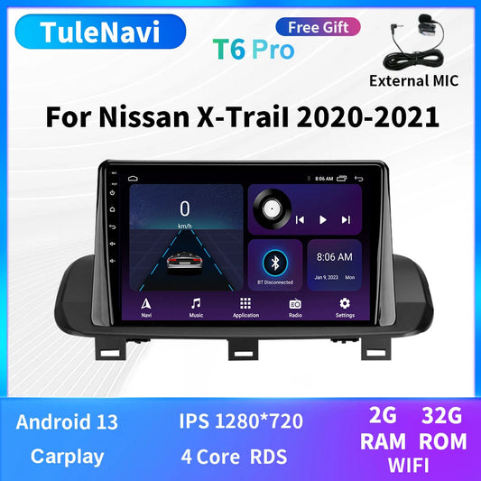 for Nissan Xtrail for X-Trail 4 T33 Rogue 3 III Portable Car Radio GPS Player Screen