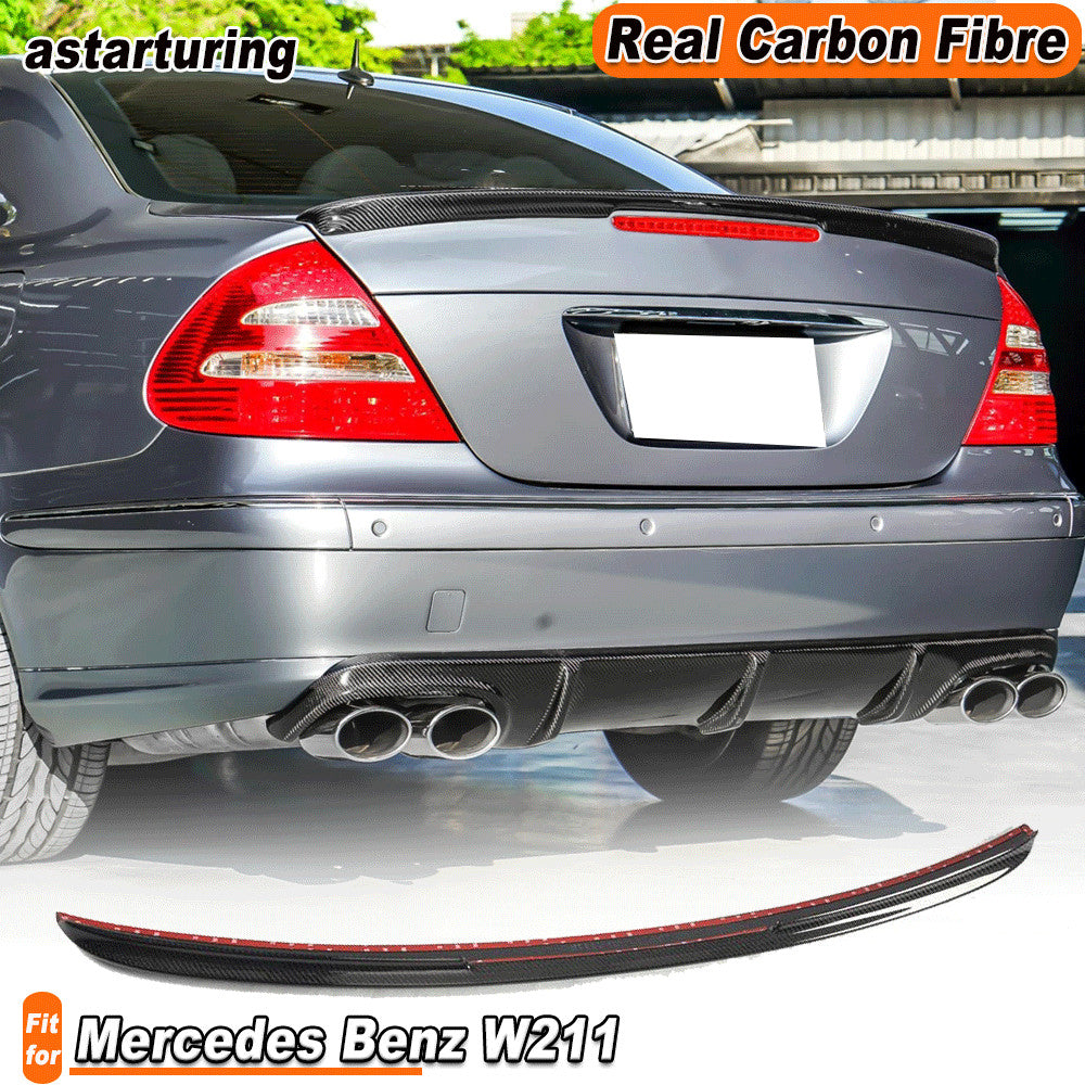 for Mercedes E-Class W211 E55 E63 03-09 Carbon Fiber Rear Trunk Spoiler Wing